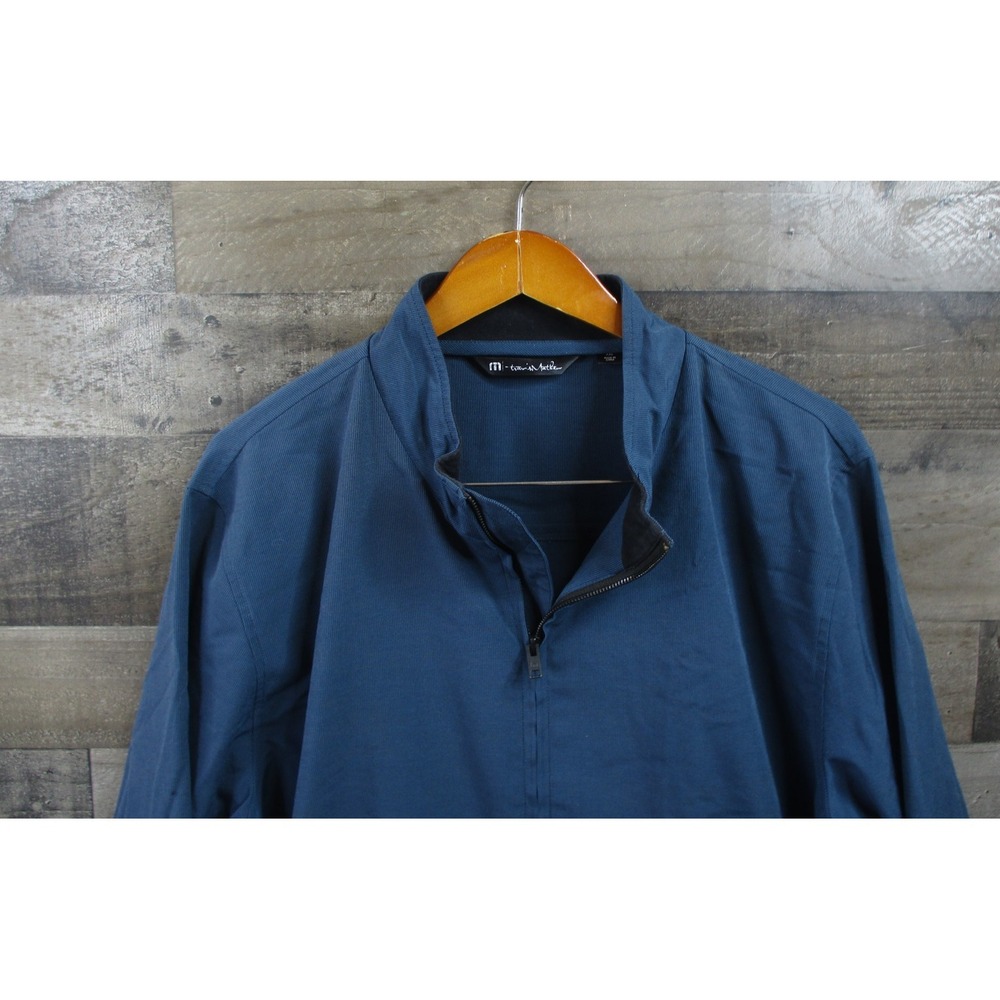 Travis Mathew Jacket Mens 2XL Blue Full Zip Golf Windbreaker Stretch 550